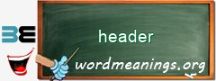 WordMeaning blackboard for header